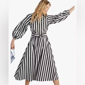 Kate spade striped poplin midi dress